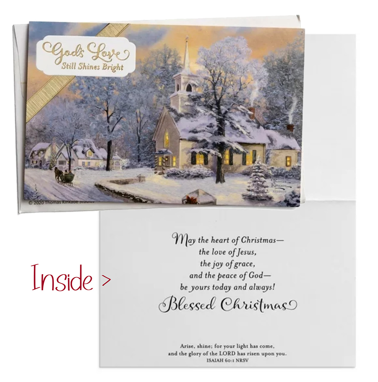 GOD'S LOVE STILL SHINES BRIGHT - HOLIDAY CARD WITH ENVELOPE