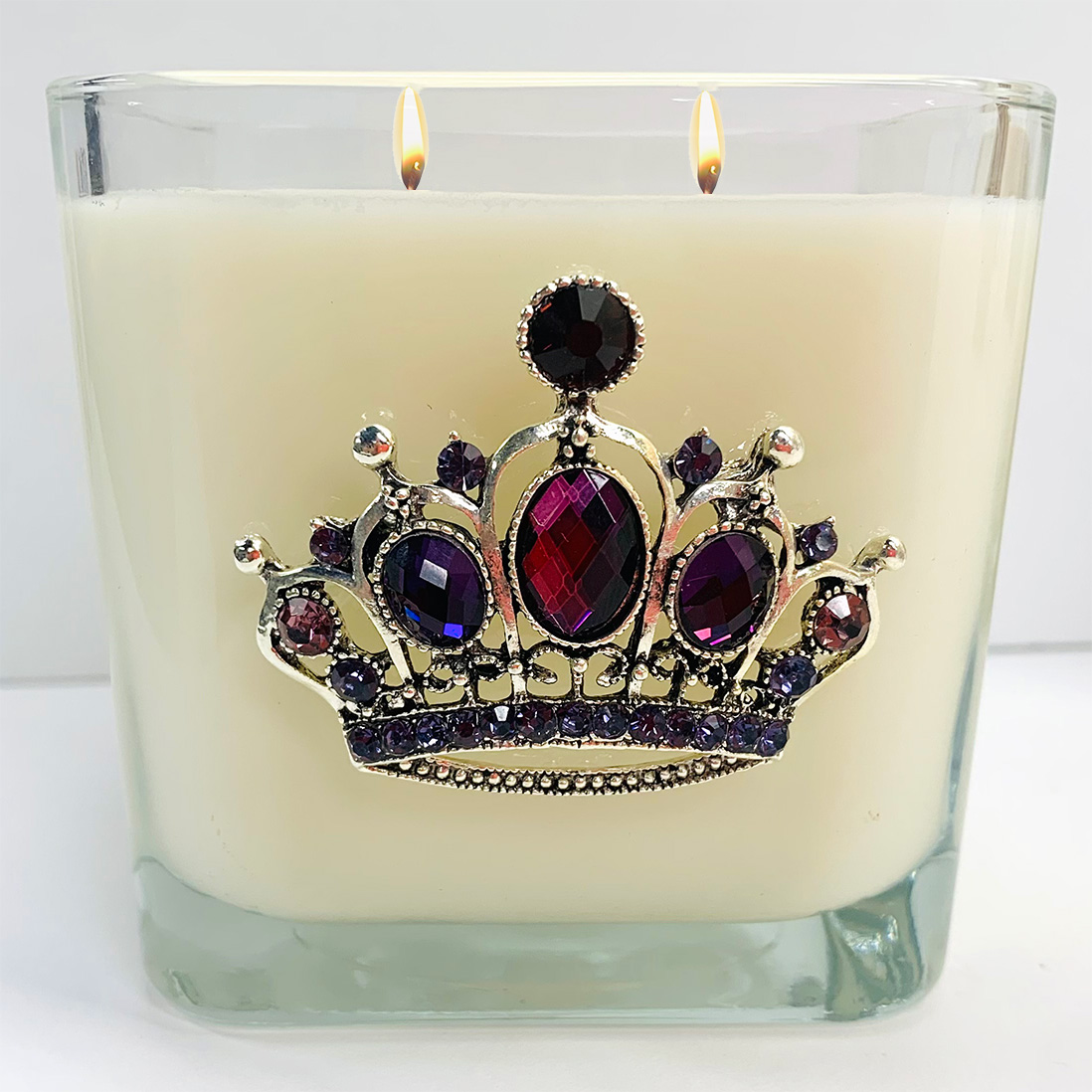 "QUEEN ESTHER" PURPLE CROWN CANDLE