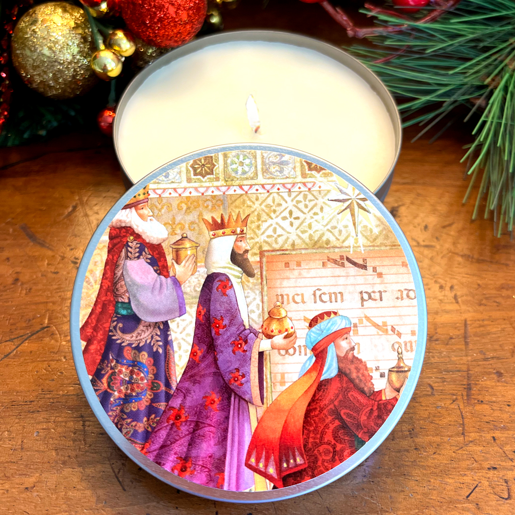 "WE THREE KINGS"  CANDLE TIN - FRANKINCENSE