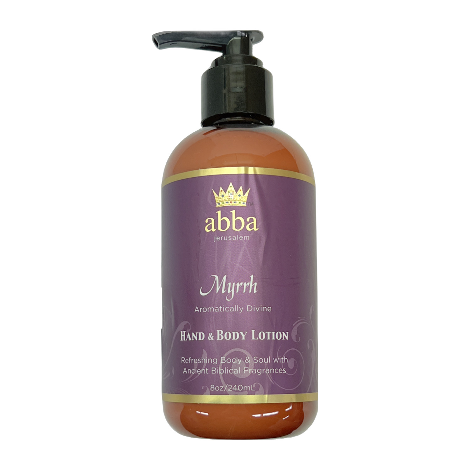 FINAL SALE - MYRRH HAND & BODY LOTION 8 OZ-LESS THAN PERFECT LABEL