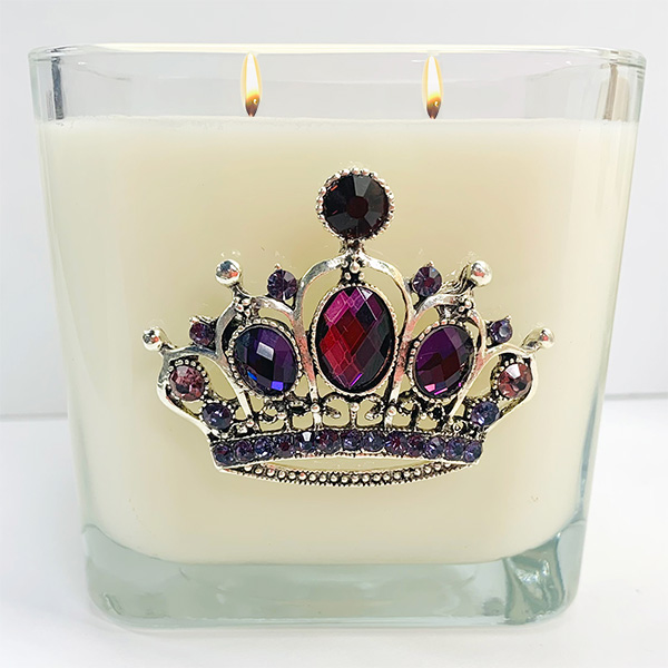 "QUEEN ESTHER" PURPLE CROWN CANDLE