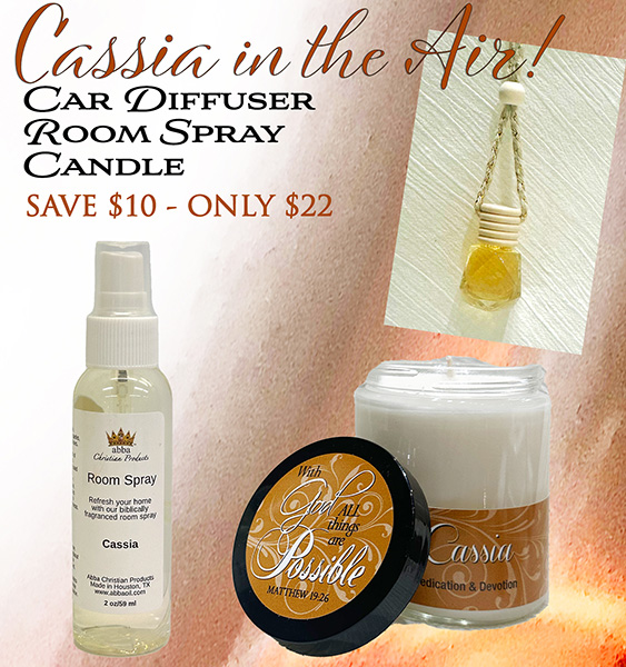 SAVE $10 - CASSIA ROOM SPRAY - CAR DIFFUSER AND CANDLE