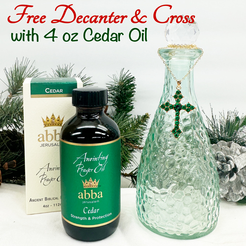 FREE DECANTER & CROSS  PENDANT WITH 4OZ ANOINTING PRAYER OIL