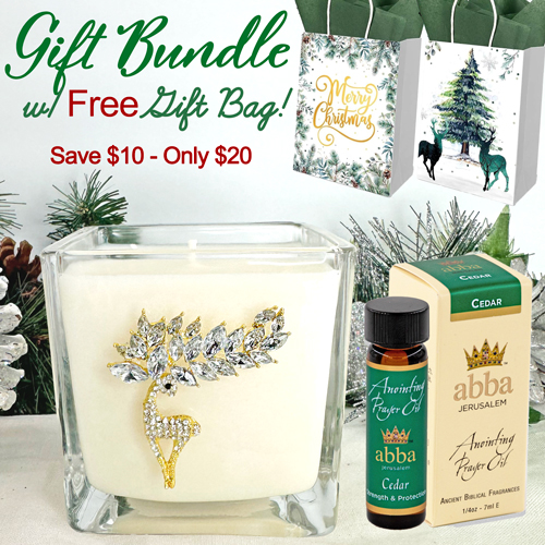 FREE PACKAGING W/1/4 oz CEDAR OIL AND GOLD DEER CANDLE