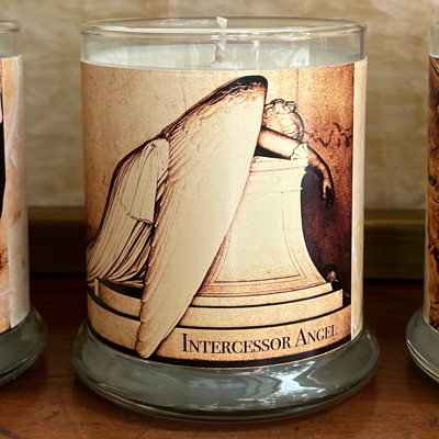 INTERCESSOR ANGEL CANDLE  IN DIVINE MERCY