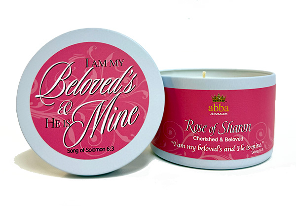 ROSE OF SHARON SCRIPTURE TIN - "I AM MY BELOVED'S AND HE IS MINE" 8 OZ