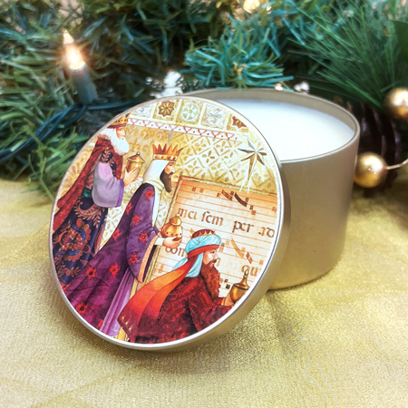 70% OFF "WE THREE KINGS"  CANDLE TIN - CHRISTMAS WONDER 8 oz