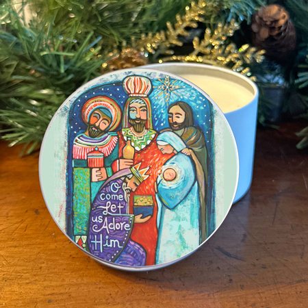 70% OFF "KINGS-ADORE HIM" CANDLE TIN - GIFTS OF THE MAGI