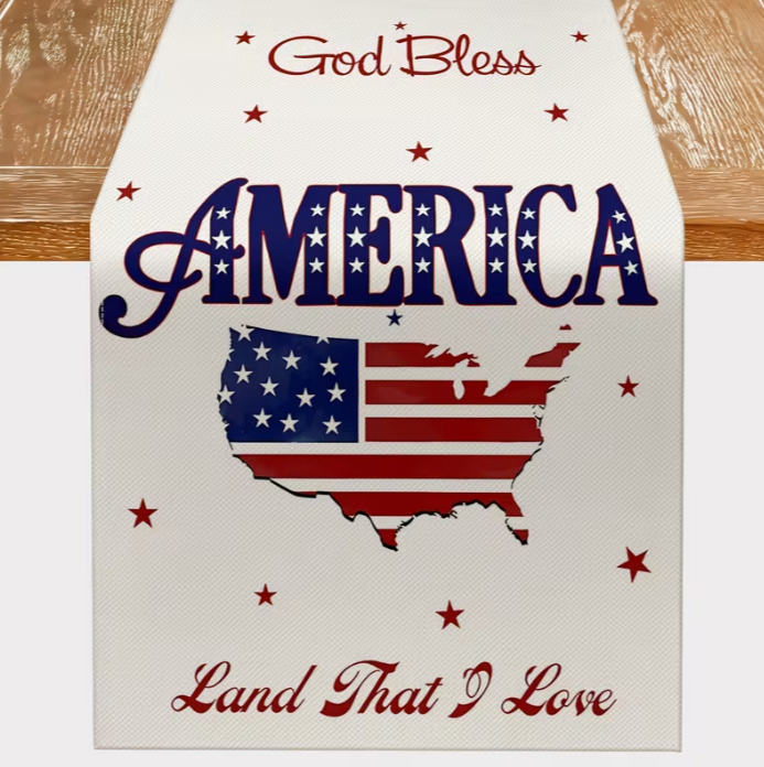 TABLE RUNNER - GOD BLESS AMERICA