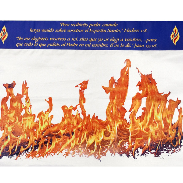 SPANISH - ACRYLIC TALIT - FLAMES OF PENTECOST